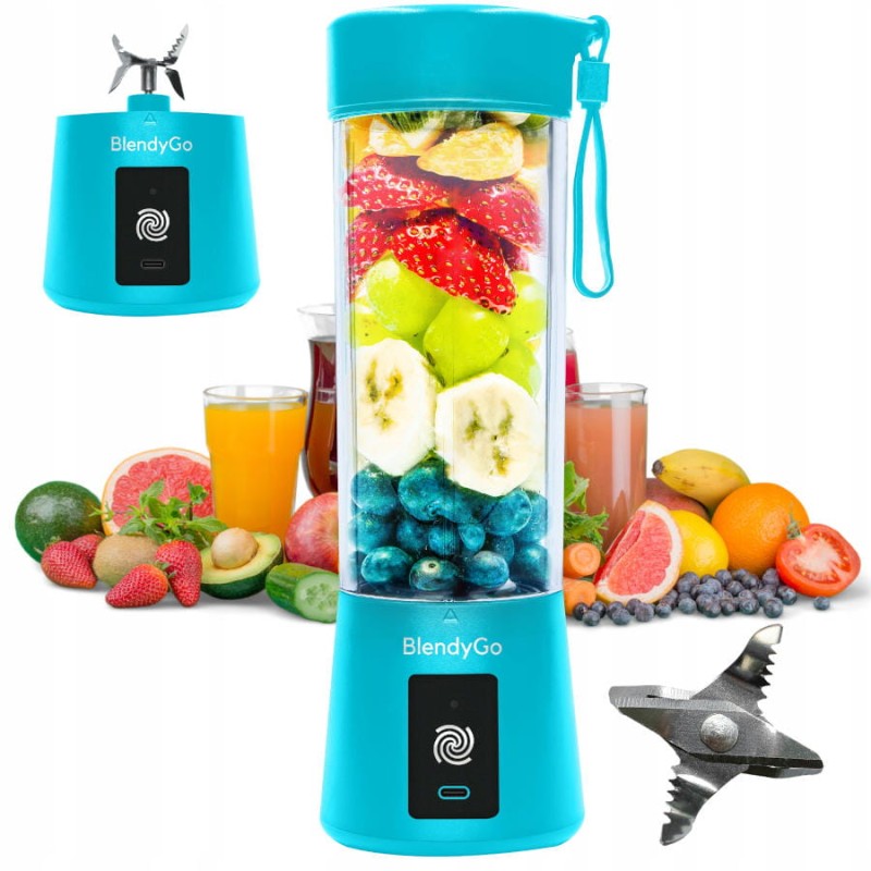 Niebieski blender bezprzewodowy